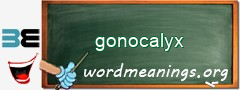 WordMeaning blackboard for gonocalyx
